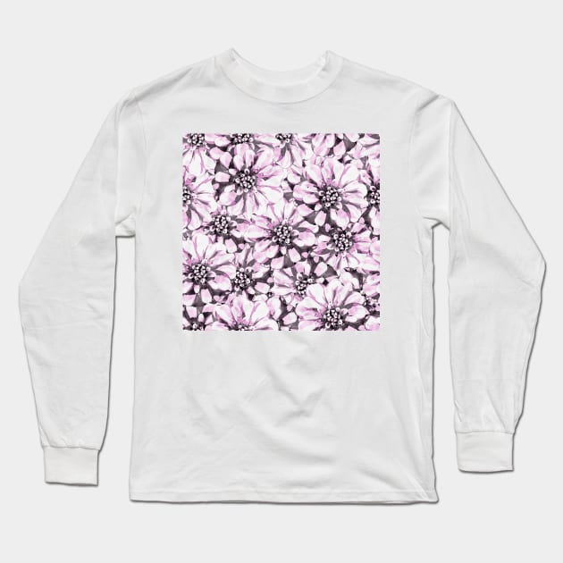 Pink Gerbera Flowers Long Sleeve T-Shirt by cesartorresart